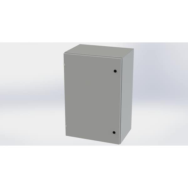 1/4 Turn Latch Electrical Enclosures, 36 in H, 16 in D, 24 in W, NEMA 3R, 4, 12, 13, Carbon Steel